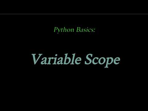 Python Basics: Variable Scope