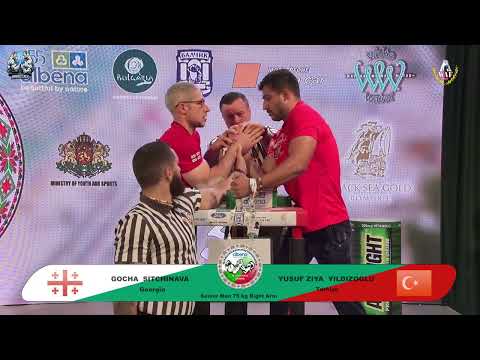 Sitchinava Gocha vs Yusuf Ziya Yildizoglu | Up to 75 kg | XLVI WORLD ARMWRESTLING | 2025