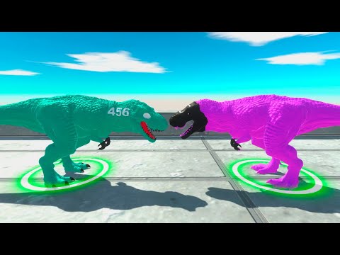 SQUID GAME T REX DEATH RUN - Animal Revolt Battle Simulator