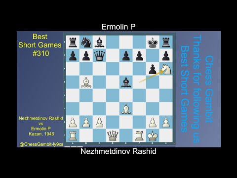 Nezhmetdinov Rashid vs Ermolin P  #Best Short Games #310