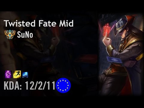 Twisted Fate Mid vs Syndra - SuNo - EUW Challenger Patch 6.11