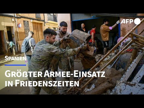 Flutkatastrophe in Spanien: Größter Armee-Einsatz in Friedenszeiten | AFP