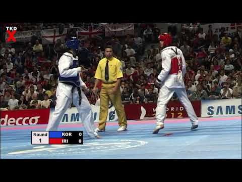 Taekwondo Worlds 2005 Male Middle Weight Semi Final - Seon Taek Oh (Korea) vs Yossef Karami (Iran)