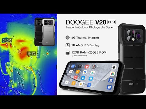 DOOGEE V20 Pro with thermal imaging, night vision, 64mp camera, 12GB Ram, 256Gb - Rugged phone