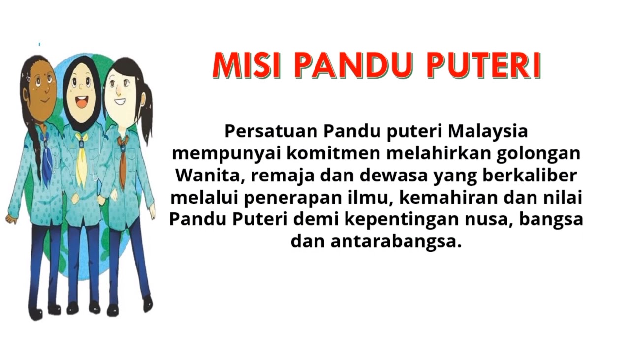 MISI,VISI,NILAI TERAS DAN PIAGAM PANDU PUTERI, LOGO& BENDERA PPPM,LENCANA DUNIA DAN LOGO WAGGGS