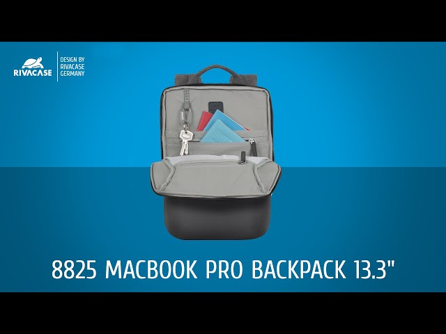 Zaino Rivacase Lantau 8825 Nero Mélange per MacBook Pro 13.3" video