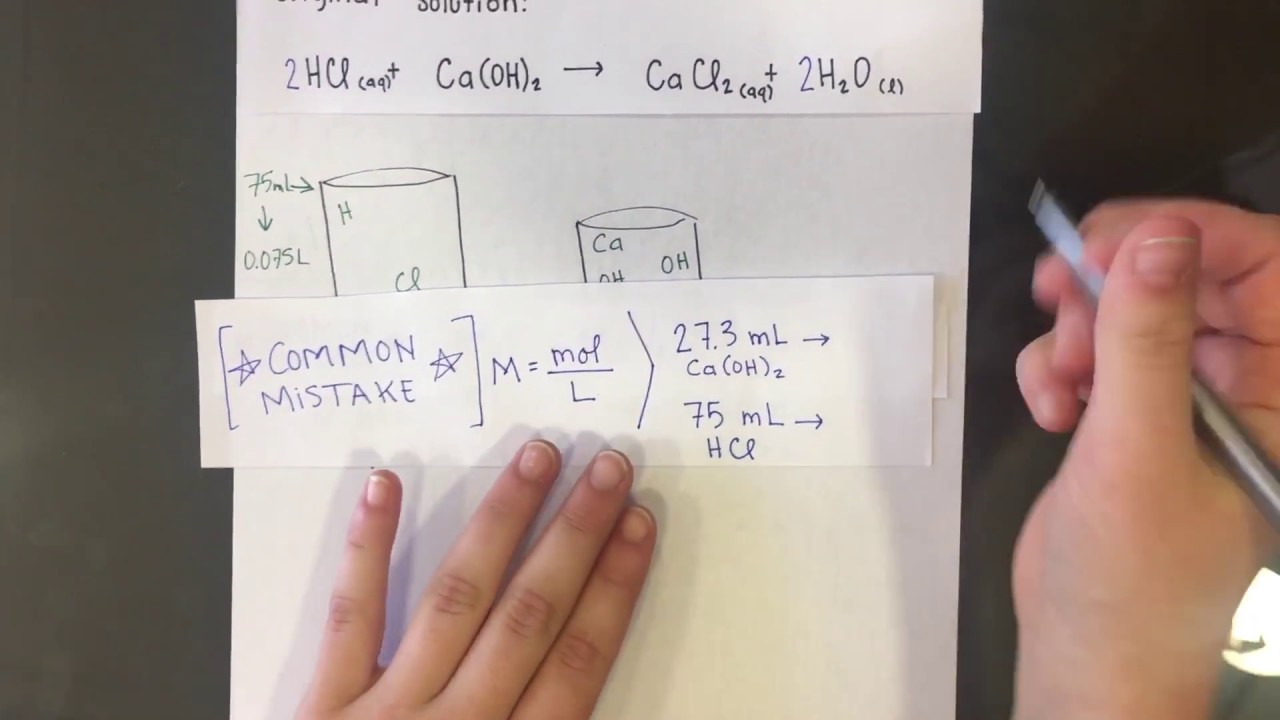 Titration of HCl and Ca(OH)2
