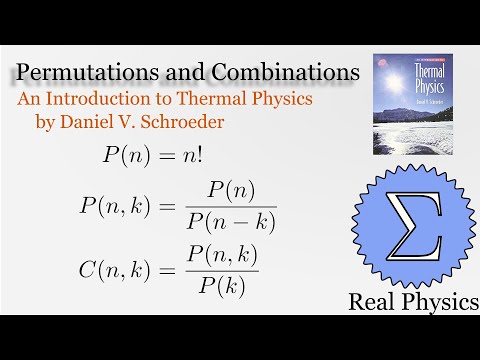 Permutations and Combinations Thermal Physics Schroeder