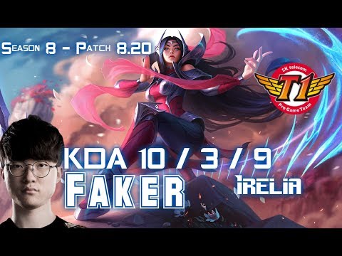 SKT T1 Faker IRELIA vs LISSANDRA Mid - Patch 8.20 KR Ranked