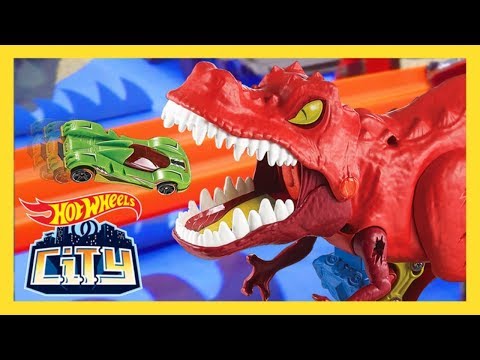 Missão de resgate T-Rex! | Hot Wheels City | Hot Wheels Português | #BrinquedosDaHotWheels