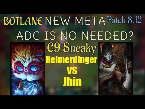 C9Sneaky | HEIMERDINGER vs JHIN | HEIMERDINGER Bot | Challenger Gameplay | Patch 8.12