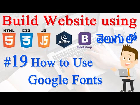 19 How to Build Website using Html CSS JS jQuery Bootstrap How to Use Google Fonts