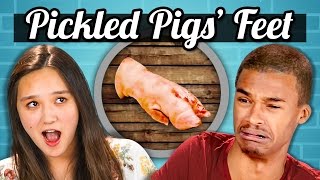 TEENS vs FOOD - PICKLED PIG'S FEET