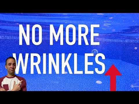 How to Remove Pool Liner Wrinkles Easily #diy