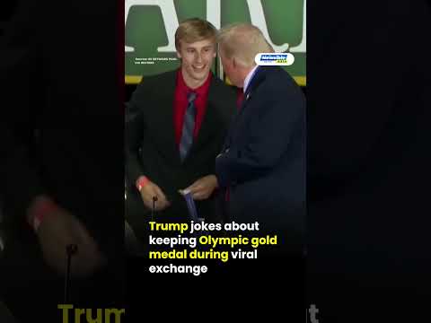 Trump jokes about keeping Olympic gold medal during viral exchange