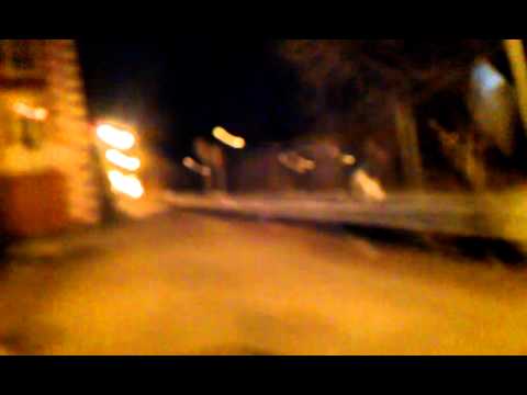 Creepy guy in park at night with radio at midnight Video