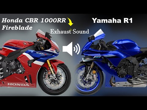 Yamaha R1 vs Honda CBR 1000RR Fireblade Exhaust Sound. #cbr1000rr #r1 #exhaustsound