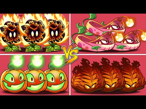 4 Best FIRE Plants Battlez - Who Will Win? - PvZ 2 Plant Vs Plant