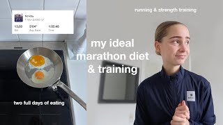 Two full days of eating & training for a marathon | long run, what I eat and goals