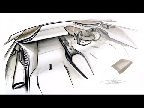 Sports Car Interior Sketch Demo by Roman Mubarakshin