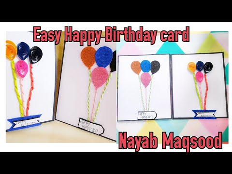 "Easy Happy Birthday Card 1-design 2-ways" #nayabmaqsood