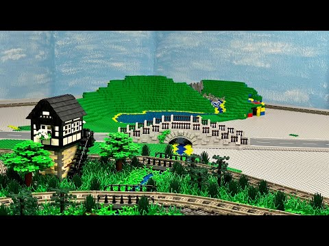 Schlucht im Berg - Bau einer Lego Stadt Teil 204.