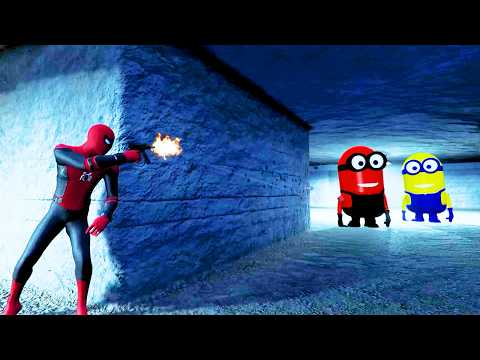GTA 5 Funny Spiderman vs Minions Epic Ragdoll Episode.13