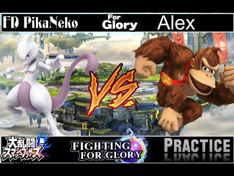 SSB4 For Glory Shibuya の練習Pikaneko (Mewtwo) VS Alex (DK)