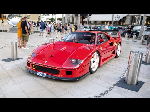 Ferrari F40 & F50 - Amazing V8 / V12 Sounds, Crackles and Driving in Monaco !
