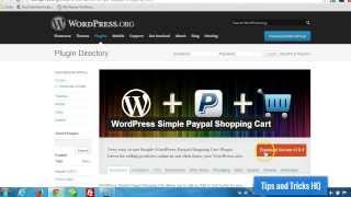 WordPress Simple Shopping Cart Usage