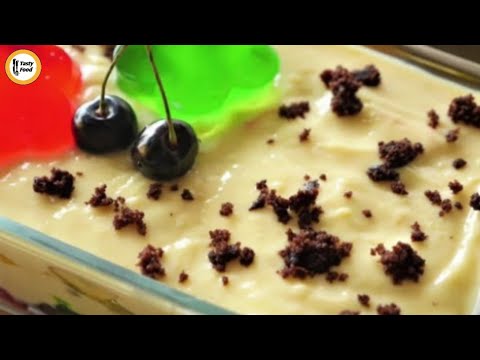Fruit Custard Trifle Recipe | Custard Trifle Pudding Recipe | By Tasty Food