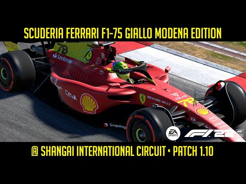 [F1 22 Game] Scuderia Ferrari F1-75 Giallo Modena Edition @ Shangai Circuit - Patch 1.10
