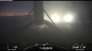 SpaceX Starlink 151 launch and Falcon 9 first stage landing, 2 April 2024