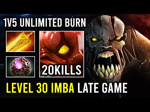 LEVEL 30 Intense Late Game 1v5 Unlimited Radiance Burning DPS Carry Lifestealer Dota 2