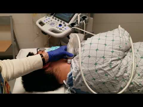 How to position for ultrasound FNA biopsy