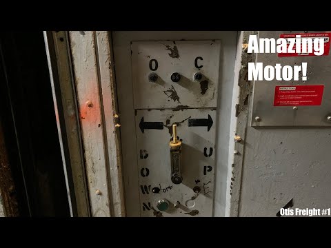AMAZING MOTOR!! Vintage Manual Otis Freight Traction Elevator #1