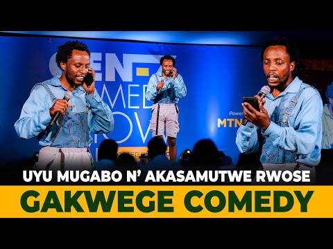 😂😂GAKWEGE COMEDIAN  ARAGARUTSE ASETSA ABANTU BAHERA UMWUKA 😂😂 AFITE UMWIHARIKO WE MU GUSETSA 😂😂