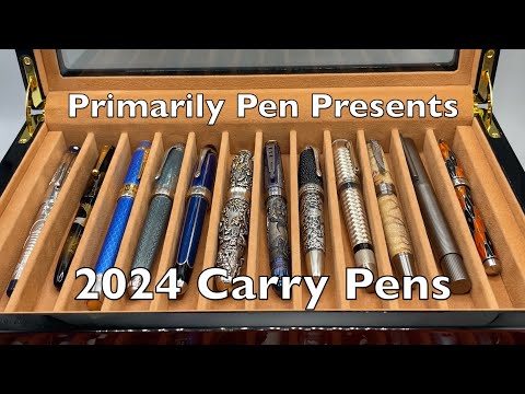 2024 carry pens. A mix of Namiki, Tibaldi, Otto Hut, Krone, Onoto, Caran d'Ache, Tighe and Oscarson