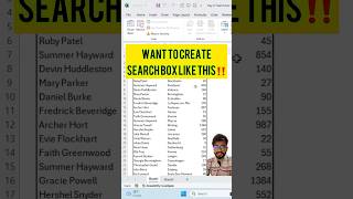Don't Use Find in Excel‼️Instead Create Search Box #exceltips #excel #exceltutorial #shorts #short