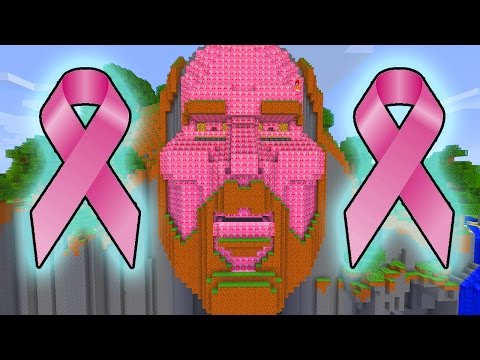 Minecraft BREAST CANCER CHARITY Pink Lucky Blocks Mod Temple Of Notch (Modded Minigame)