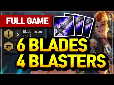 6 Blademasters + 4 Blasters? (x3 Blademaster Items) - Teamfight Tactics Full Game | TFT Galaxies