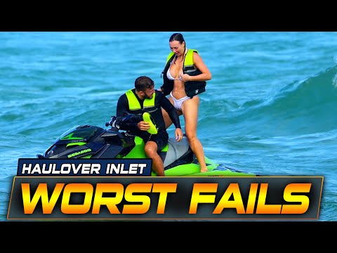 BIGGEST BOAT MISTAKES AT HAULOVER INLET !! FAILS COMPILATION | BOAT ZONE