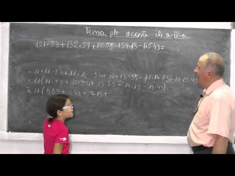 2/2 Lectia 514 - Factor comun - Distributivitatea inmultirii fata de adunare - Tema - Clasa 4