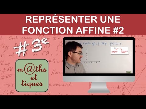 Representing an affine function (coefficients) - Third