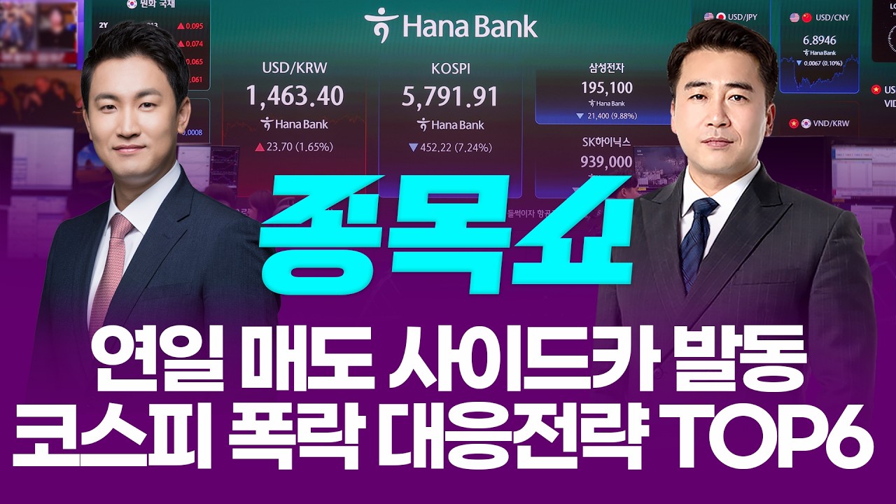 연일 매도 사이드카 발동...코스피 폭락 대응전략 TOP6ㅣ 종목쇼 ㅣ260304