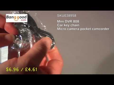 Unpacking & first look DVR808 car key chain micro camera pocket camcorder from Banggood dot com
