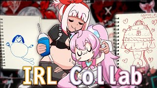 Fefe and Chibi Drawing IRL Collab Stream Highlight