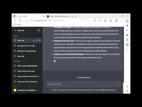 ChatGPT Spirituality ACIM Lesson 189 - I feel the Love of God within me now