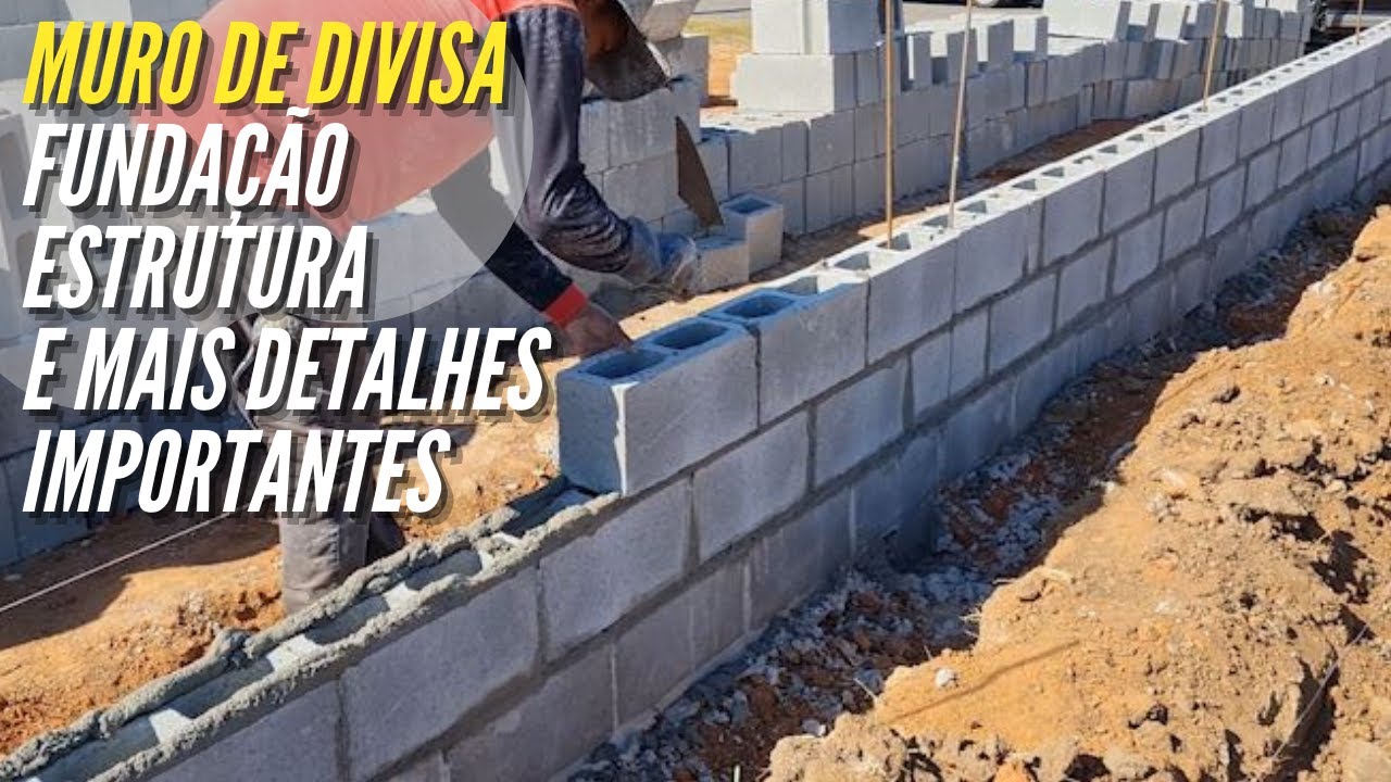 FUNDAÇÃO E ESTRUTURA para MURO de divisa