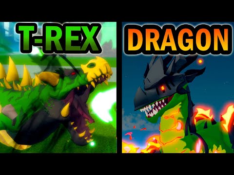 T-Rex VS Dragon (Western) | PVP and Comparison | Blox Fruits